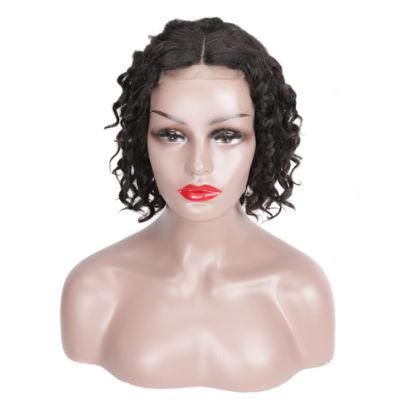 Top Quality Brazilian Deep Curly Lace Front Wigs Human Hair Bob 150% Density Glueless Lace Front Wigs