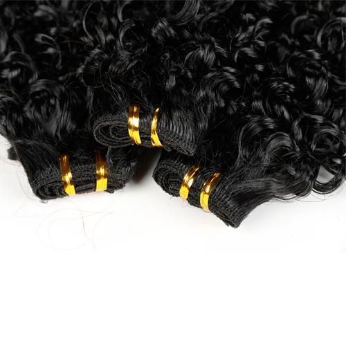 Kinky Curly Human Hair Weave 3 Bundles Ombre Color
