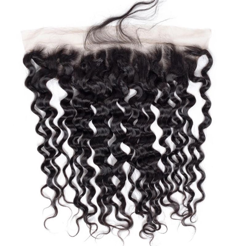 Hot Selling Product Virgin Human Hair Water Wave Bundle with Lace Frontal