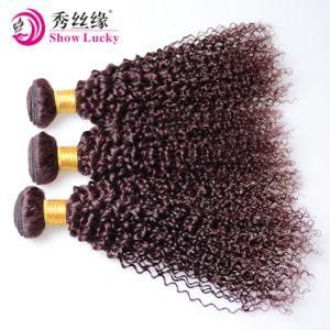 Hot Selling Burgundy Red Indian Human Hair Weave Kinky Curly Virgin India Hair