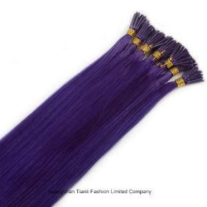 Human Virgin Hair I-Tip Hair Extension Wig/ Natural Straight