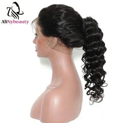 Alinybeauty Full Lace Deep Wave 100% Human Hair Wig