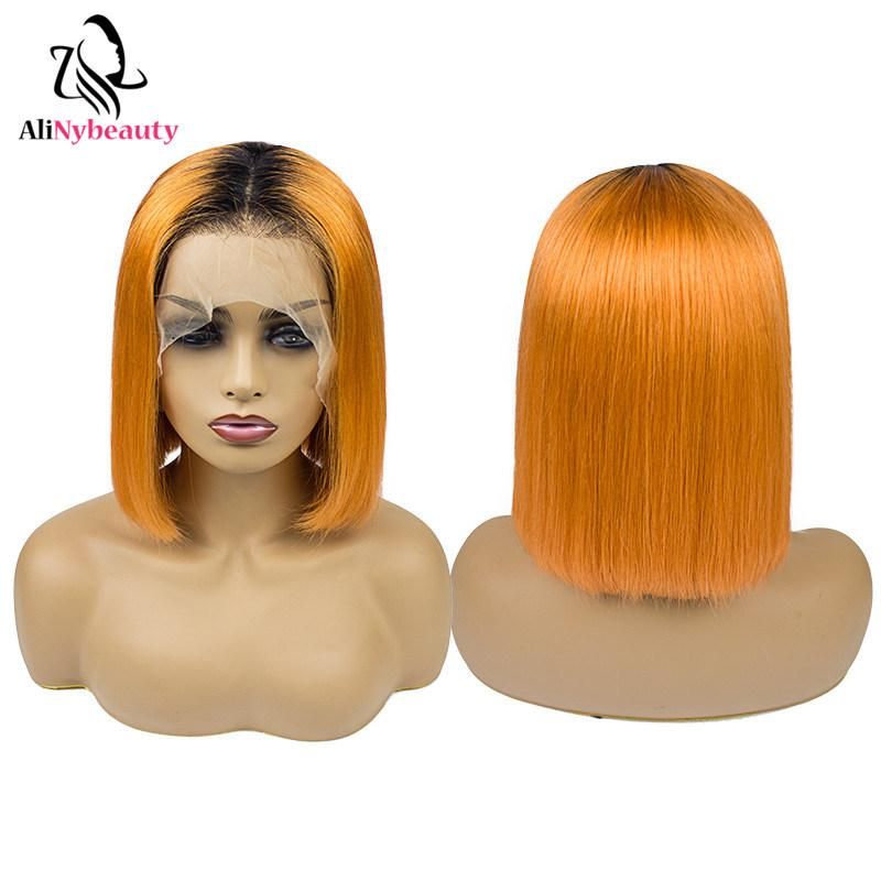 Alinybeauty Hot Selling Short 1b Orange Bob Hair Wig