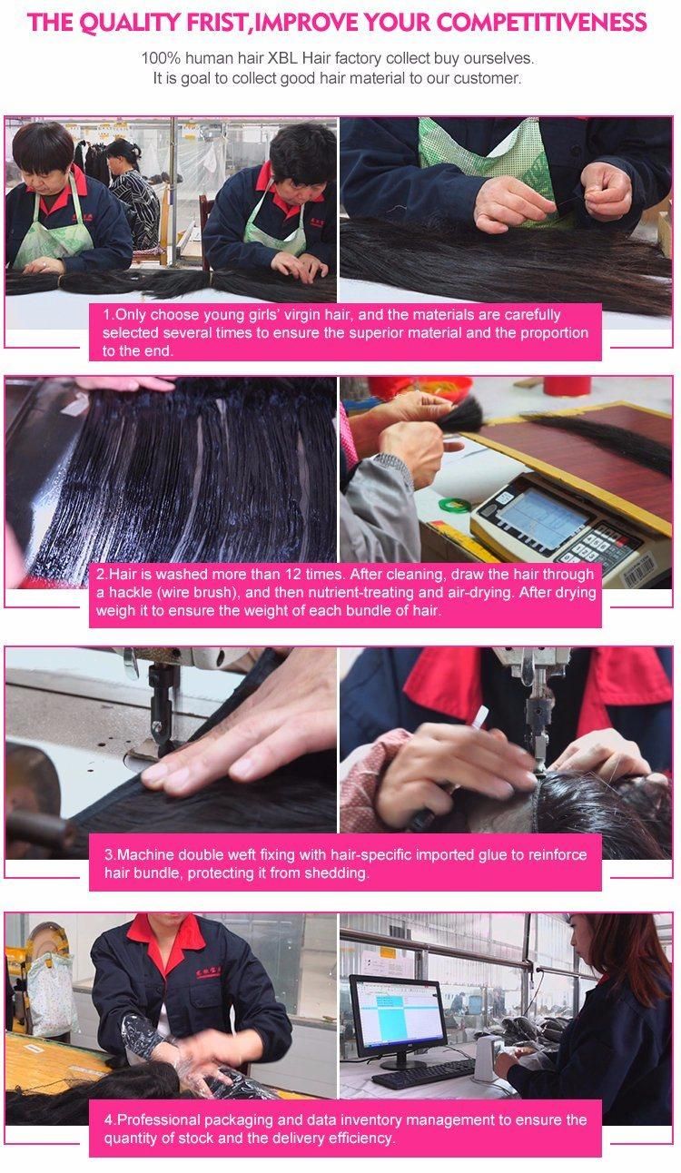Guangzhou Xbl Factory Wholesale Price Brazilian Human Hair Pieces