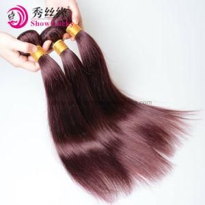 Silky Red Peruvian Straight Virgin Hair 3 Bundle Burgundy Colored Human Hair Bundles Cheap 99j Straight Hair