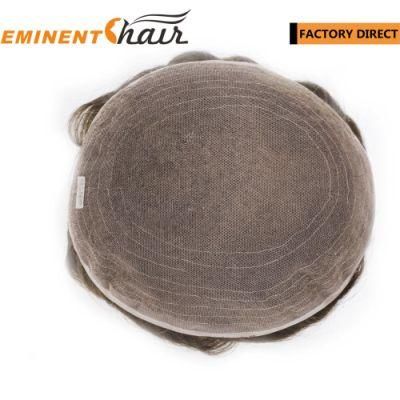 Stock Natural Hairline Human Hair Full Lace Men&prime; S Toupee