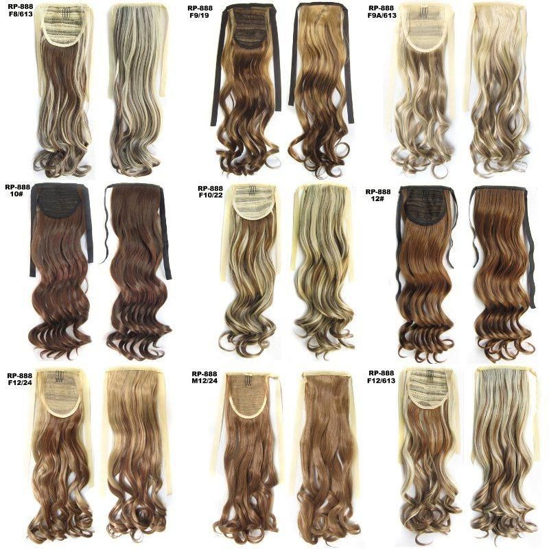 Natural Wavy Ribbon Synthetic Tie up Ponytail Hair Extension