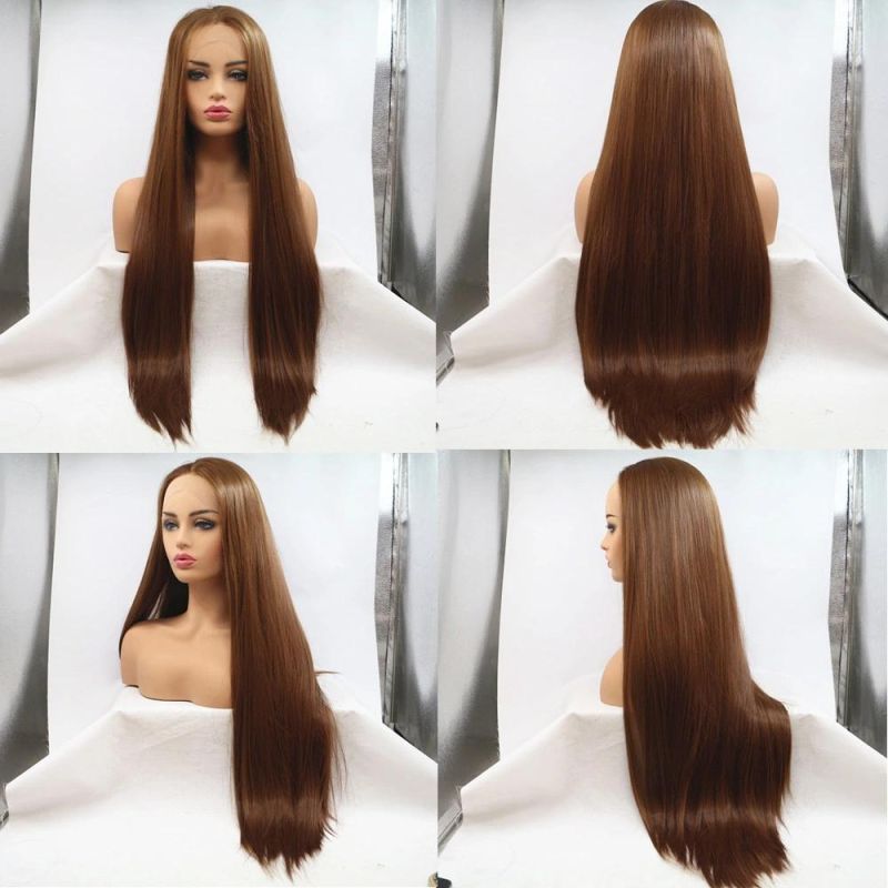 Sleek Synthetic Lace Front Wigs Long Straight Cheap Synthetic Hair Wigs