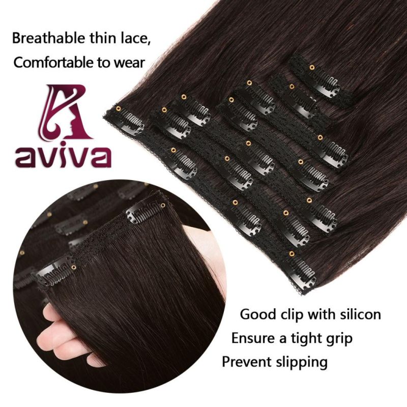 Brazilian Hair Extension Clip in Human Hair Extension 14inch