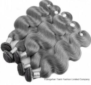 24&quot; Human Virgin European Hair Human Hair Silver/Grey Hair
