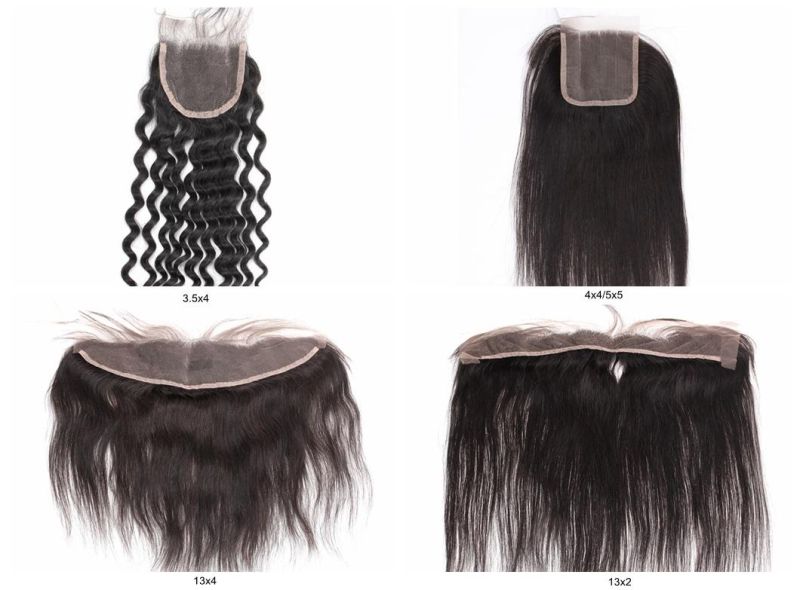 Brazilian Virgin Human Hair Lace Closure Stock Hair Extension