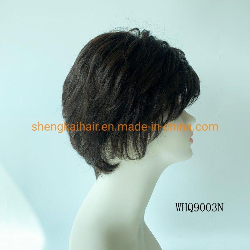 Wholesale Handtied Human Hair Synthetic Hair Mix Hair Wig