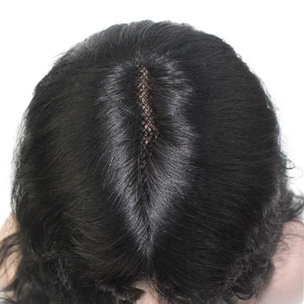 Human Hair Integration Natural Hair Toupee for Women