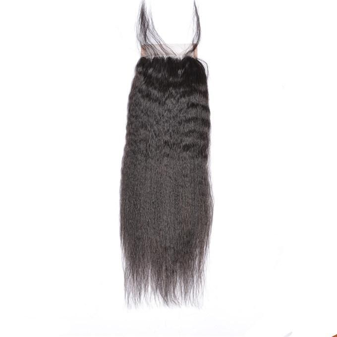 Kbeth Yaki Straight 6*6 Transparent Lace 12 Inch Closure Cheap Price Toupees From China Xuchang Factory Wholesale Price