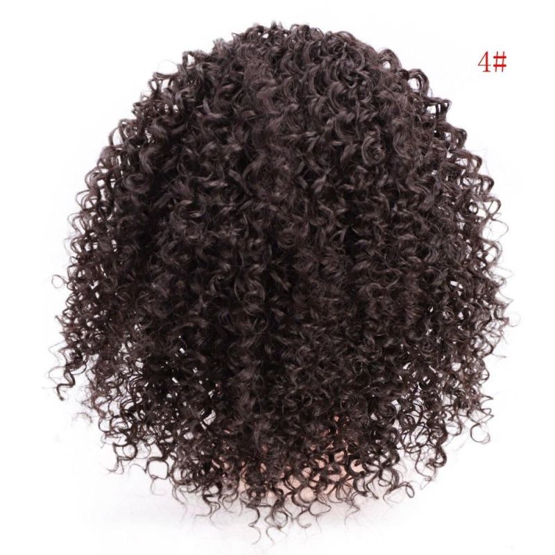 8inch Short Afro Curly Stretch Mesh Ponytail Hair Extension Heat Resistant Synthetic Fiber