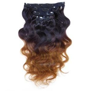 Brazilian Ombre Body Wave T2/8 Clip-in 100% Human Hair