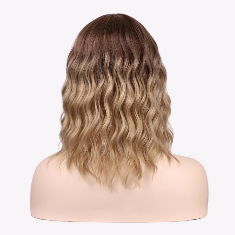 Wholesale Cheap Body Wave Ombre Brown Wigs Lace Wigs Synthetic Hair Wigs for Black Women