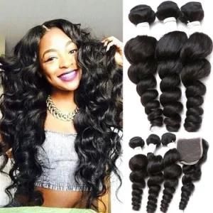 Wholesale 10A Brazilian Virgin Hair Loose Wave Unprocessed Loose Wave Hair Extensions