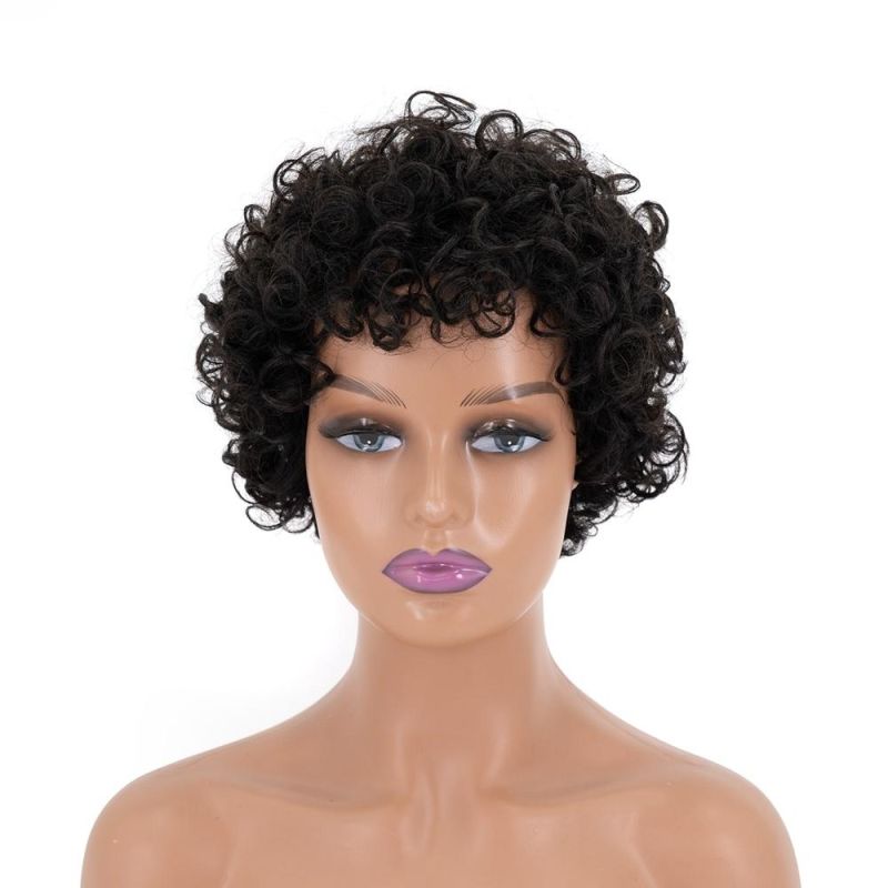 Kbeth Ladies Wig Cool 10 Inch 12 Inch Short Kinky Curly 100% Real Human Hair in Stock Woman Custom Long Lasting Glamoy Machine Made Women Wigs Cheap Price