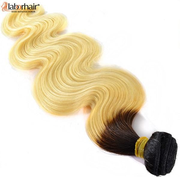 Fashion Hair Extensions Two Tones Ombre Brazilian Virgin Human Hair Weft Lbh 213