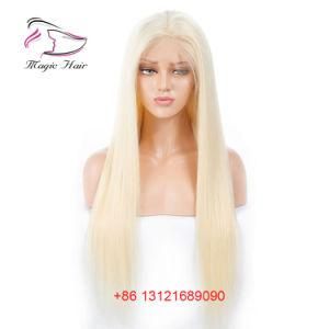 Lace Front Human Hair Wigs for Women Brazilian Remy Hair Color Blonde #613 with Transparent Lace