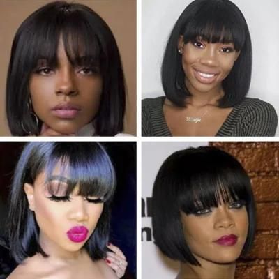 Kbeth Cheap Price Human Hair Wigs Without Lace Cheap Price Bob Short Cut Human Hair Machine Made Wig for Black Women