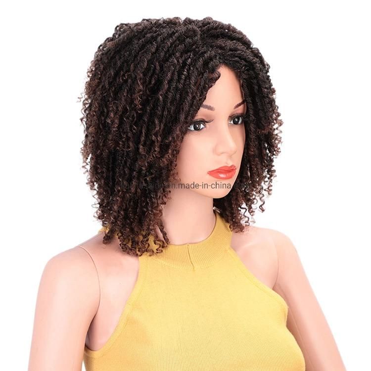 Short Synthetic Fiber for Women 14 Inch Soft Dreadlocks Hair Crochet Braids Wig