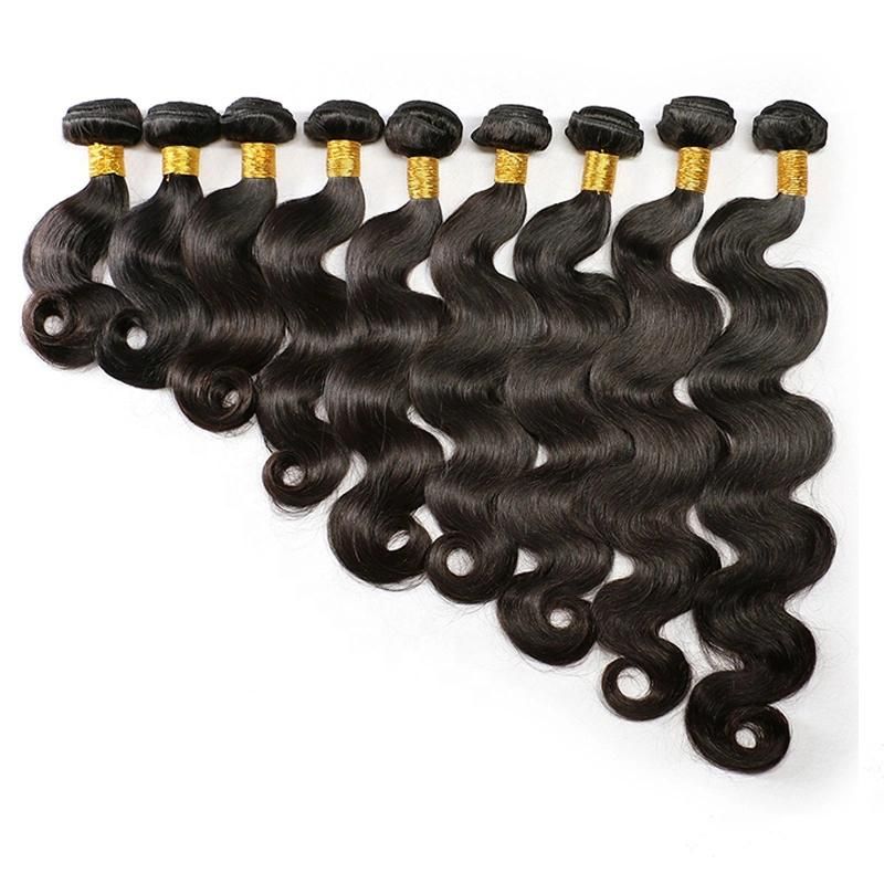 Kbeth Body Wave Human Hair Extension with 4*4 HD Lace Closure for Girl Friend Gift Top Grade Soft and Breathable Cool Sexy Black Beauty Brazilian Hair Bundles