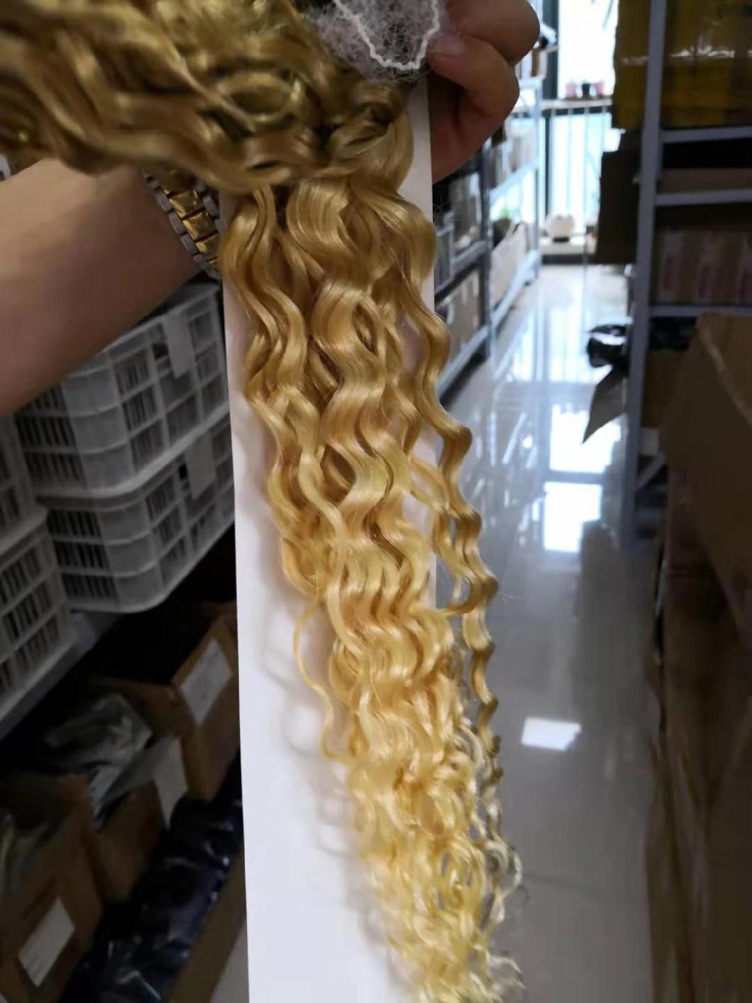 P4/613# 20" Blond Human Hair Water Weave Bundles