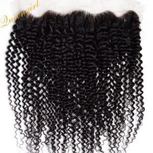 Best Selling Products Curly Skin Weft Brazilian Bulk Hair Lace Closure Frontal