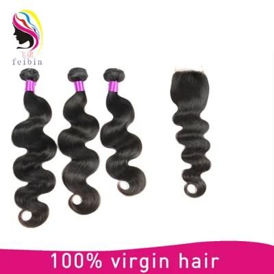 Wholesale Brazilian Human Virgin Hair Wavy Hair 4*4 Lace Closure