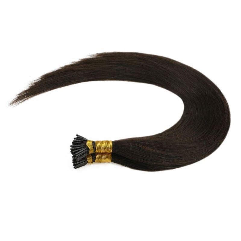 Remy I Tip Hair Extensions Human Hair #2 Darkest Brown I Tip Karatin Human Hair Extensions, Pre Bonde Itip Extensions Human Hair 24inch, 1g/S 50g Per Pack