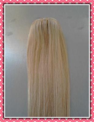 Fashionable Premium Quality Clip-in Hair Extensions Remy Silky18inches Blonde Color
