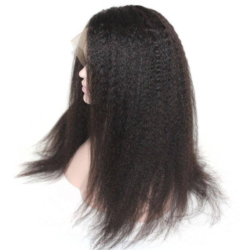 Kinky Curly Lace Front Wig Human Hair 150% Density Transparent Part Lace Human Hair Wigs Brazilain Remy for Black Women 24 Inches