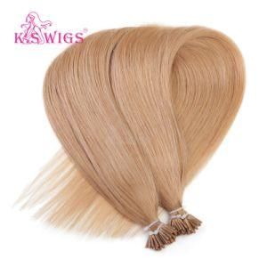 K. S Wigs I Tip Hair&#160; Color #27 Virgin Remy Human Hair Extension