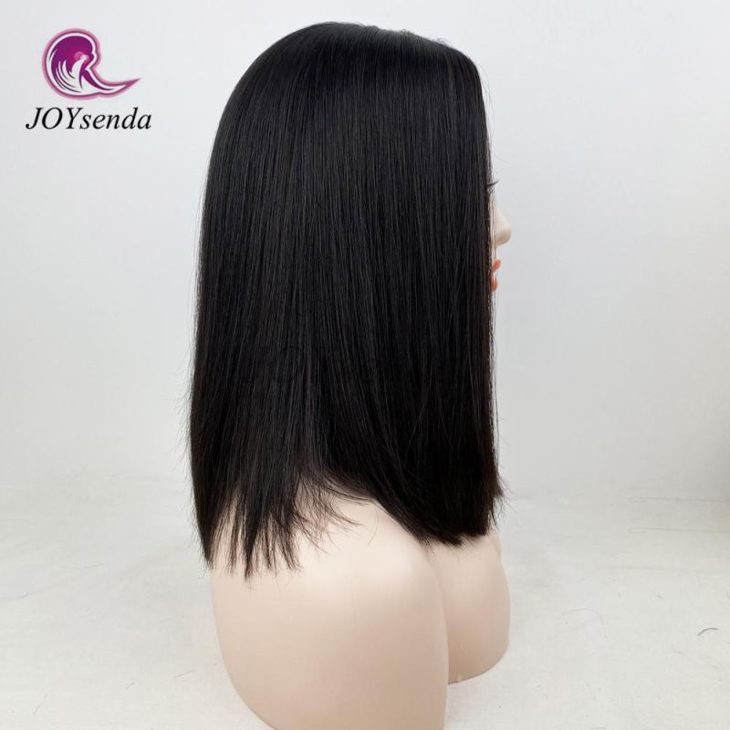 Same Hair Length European Virgin Human Hair Jewish Wig Kosher Sheitel Silk Top None Lace Wig Thick End Blunt Cut Bob Wigs