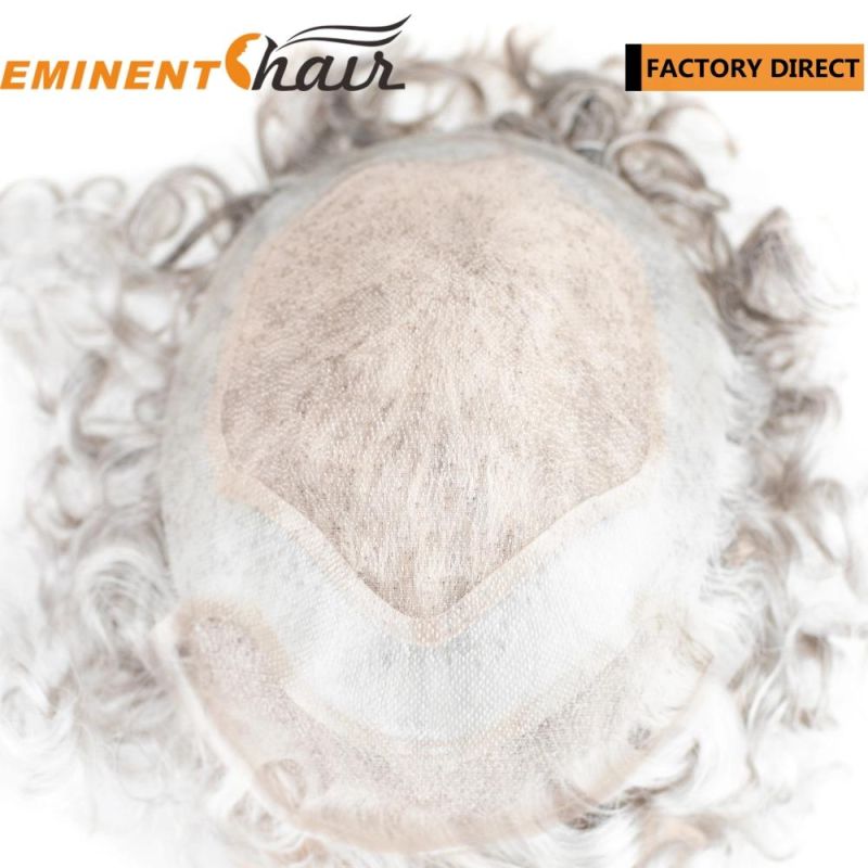 Factory Direct Lace Front Men′s Grey Hair Replacement