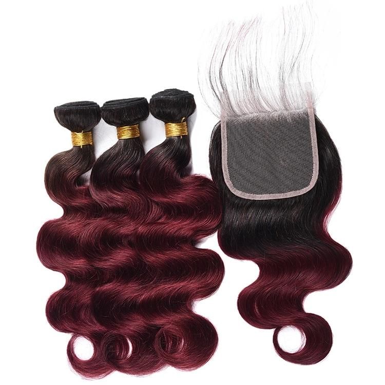 Body Wavy 100% Brazilian Hair Bundles Wholesale Hair Extensions #T1b/99j