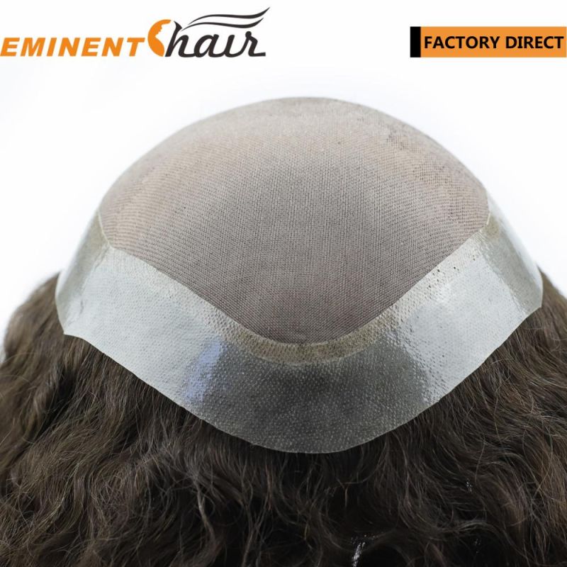 Eminent Hair Factory Indian Human Mono Hair Natural Men Toupee