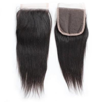 9A 4X4 Lace Frontal Closure Straight Free Part Hair Weaving 12-18&quot; Available