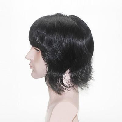 8&quot; Length Men&prime;s Toupee Wig - High Quality French Lace Mono &amp; Skin Finish