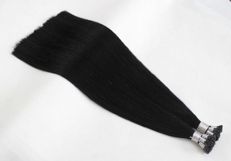 I-Tip Extensions Brazilian Straight Human Hair Bundles Black Color Remy Human Hair Extensions