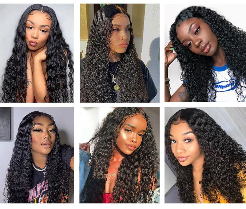 Peruvian Kinky Curly Hair Bundles with Frontal Curly Human Hair Bundles with Closure HD 13X4 Transparent Lace Front with Bundles Curly Lace Frontal Remy Hair