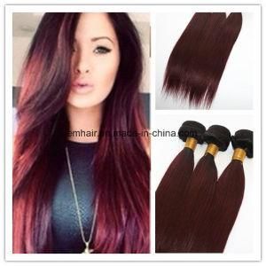 Best Selling Human Hair Brazilian Straight Ombre 1b/99j Straight Hair Weave in Stock