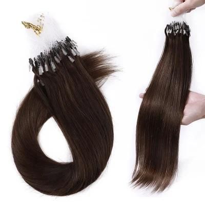 Fish Line Hairpiece Natural Hair Extensions Human Hair Hair Micro Ring Micro Link Micro Loop Hair Extensions