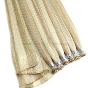 European Blonde Double Drawn Virgin Cuticle Aligned Handtied Weft Hair Vendors