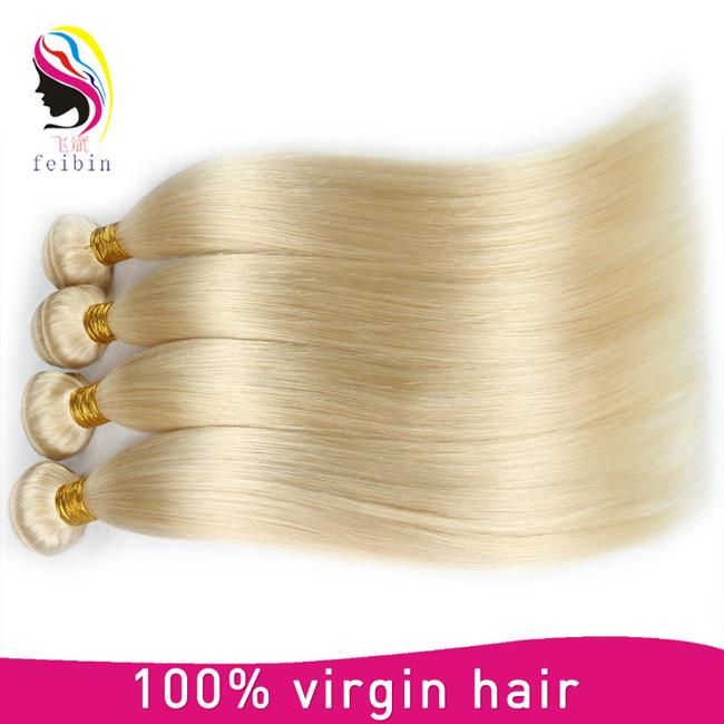 613# Blonde Remy Hair Weave Wavy Wholesale Brazilian Virgin Hair Straight