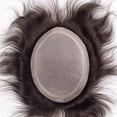 Monofilament with PU Gauze Natural Toupee