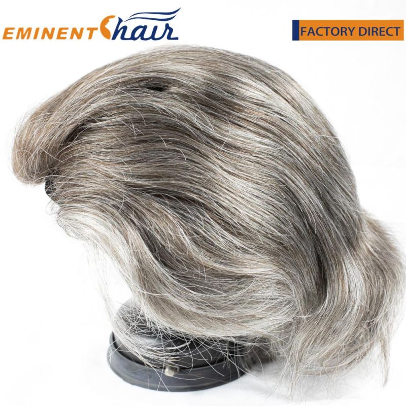 All Backwards Toupee Fine Mono with PU and Scallop Ez-on Front Topper