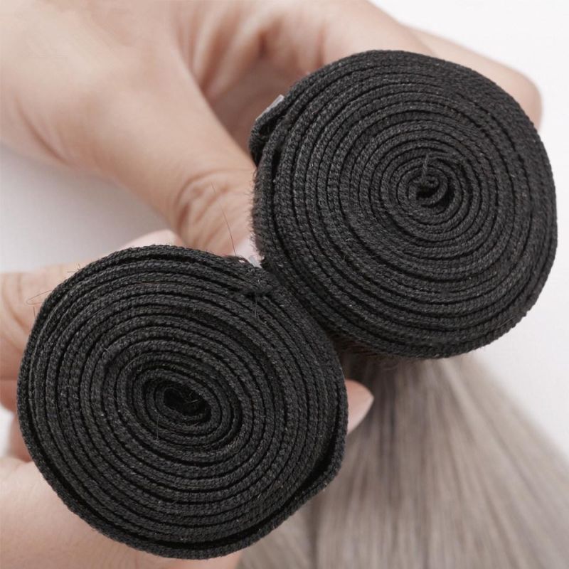 Ombre Color Straight Brazilian Color 1b/Grey Human Hair